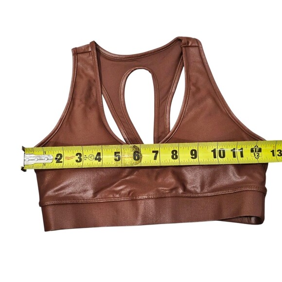 Carbon 38 Action Sports Bra 2.0 Takara Shine Cappuccino Brown Size Small Padded - Picture 8 of 14